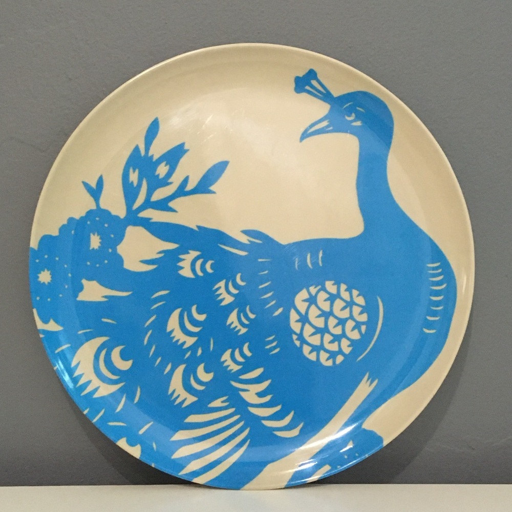 ๐ฆ THOMAS PAUL Aviary Melamine Dinner Plates, set of 4 โ VGUC - Picture 5 of 9